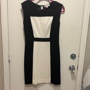 LOFT Black and White Mini Dress